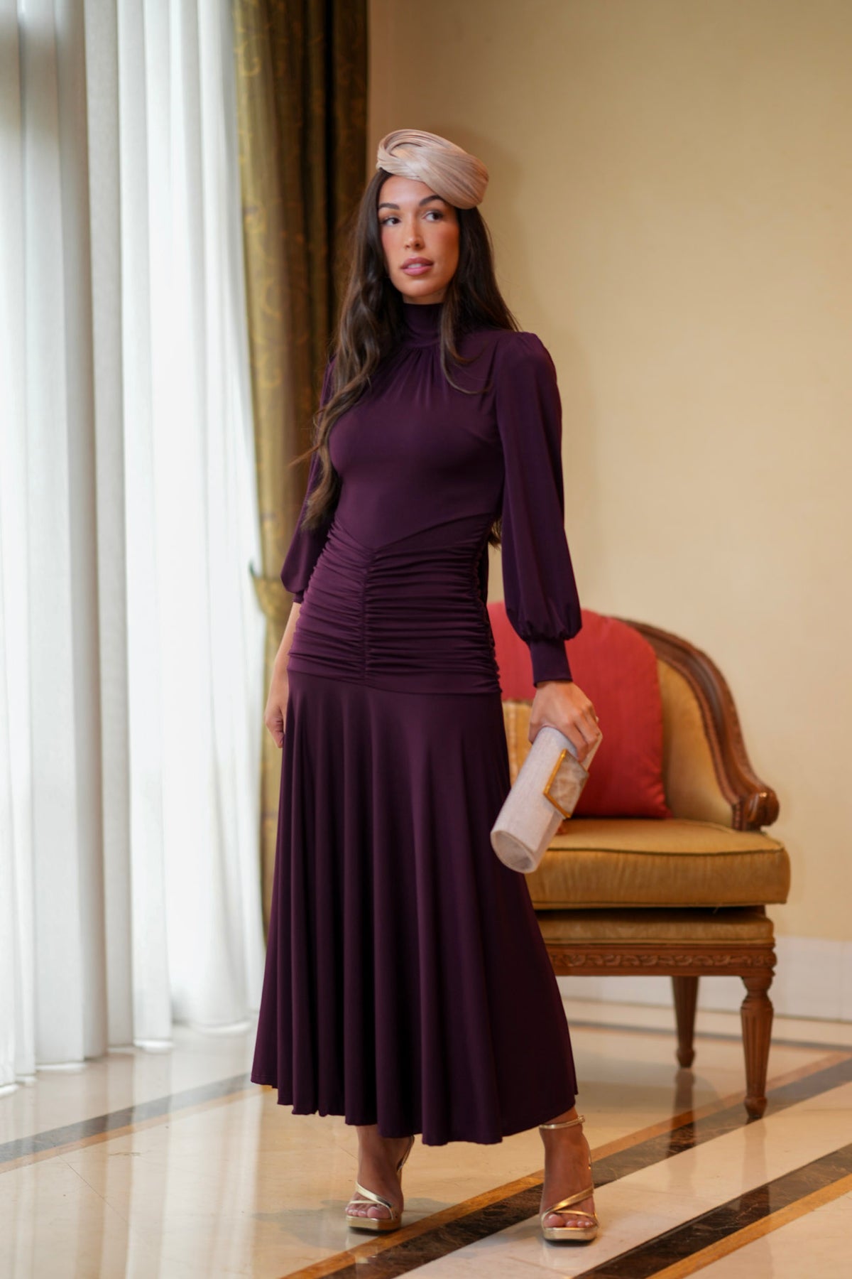 Vestido Belisa Berenjena