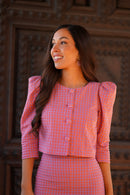 Conjunto Bette Vichy Rosa