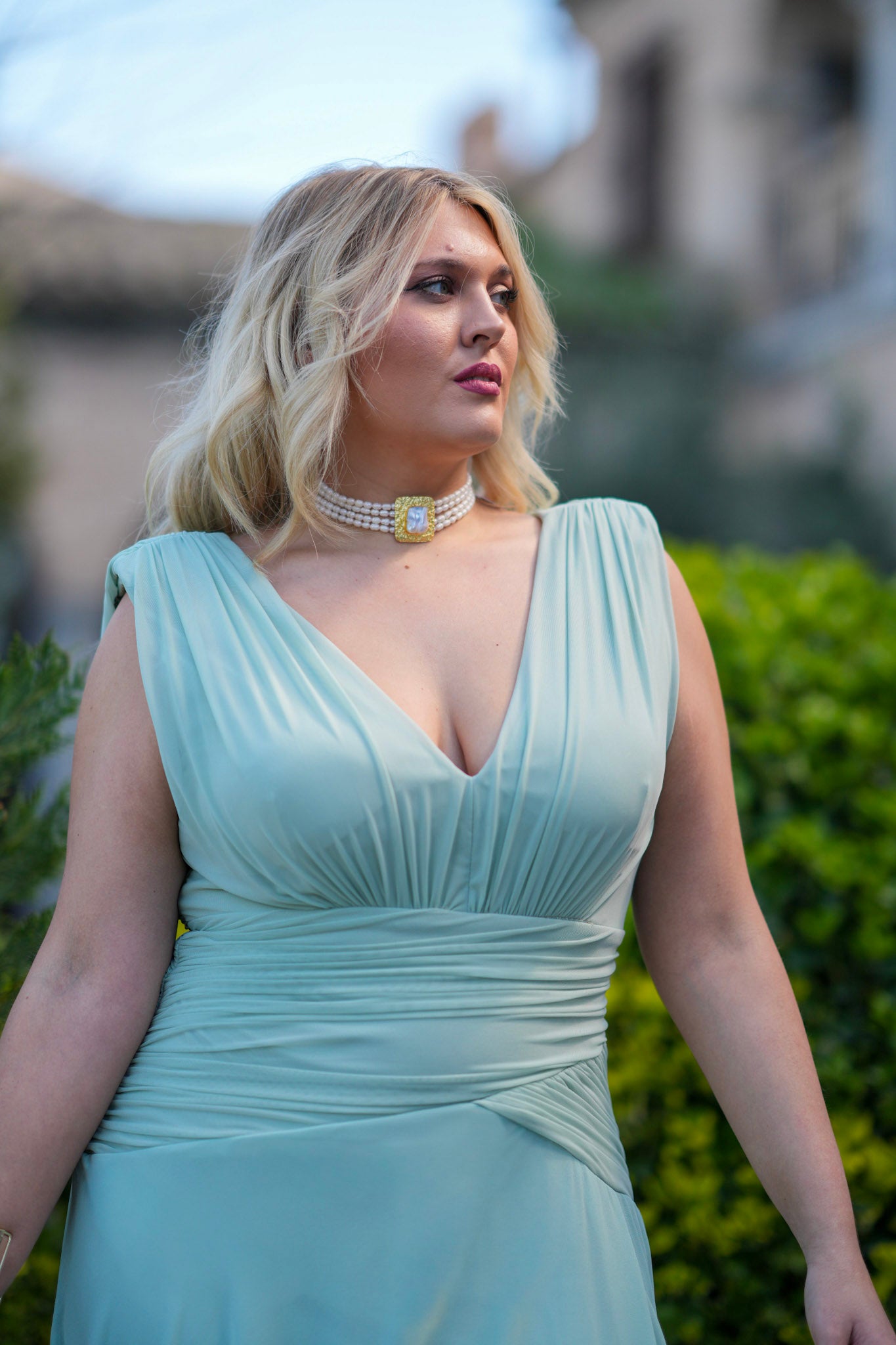 Vestido Jade Verde Agua