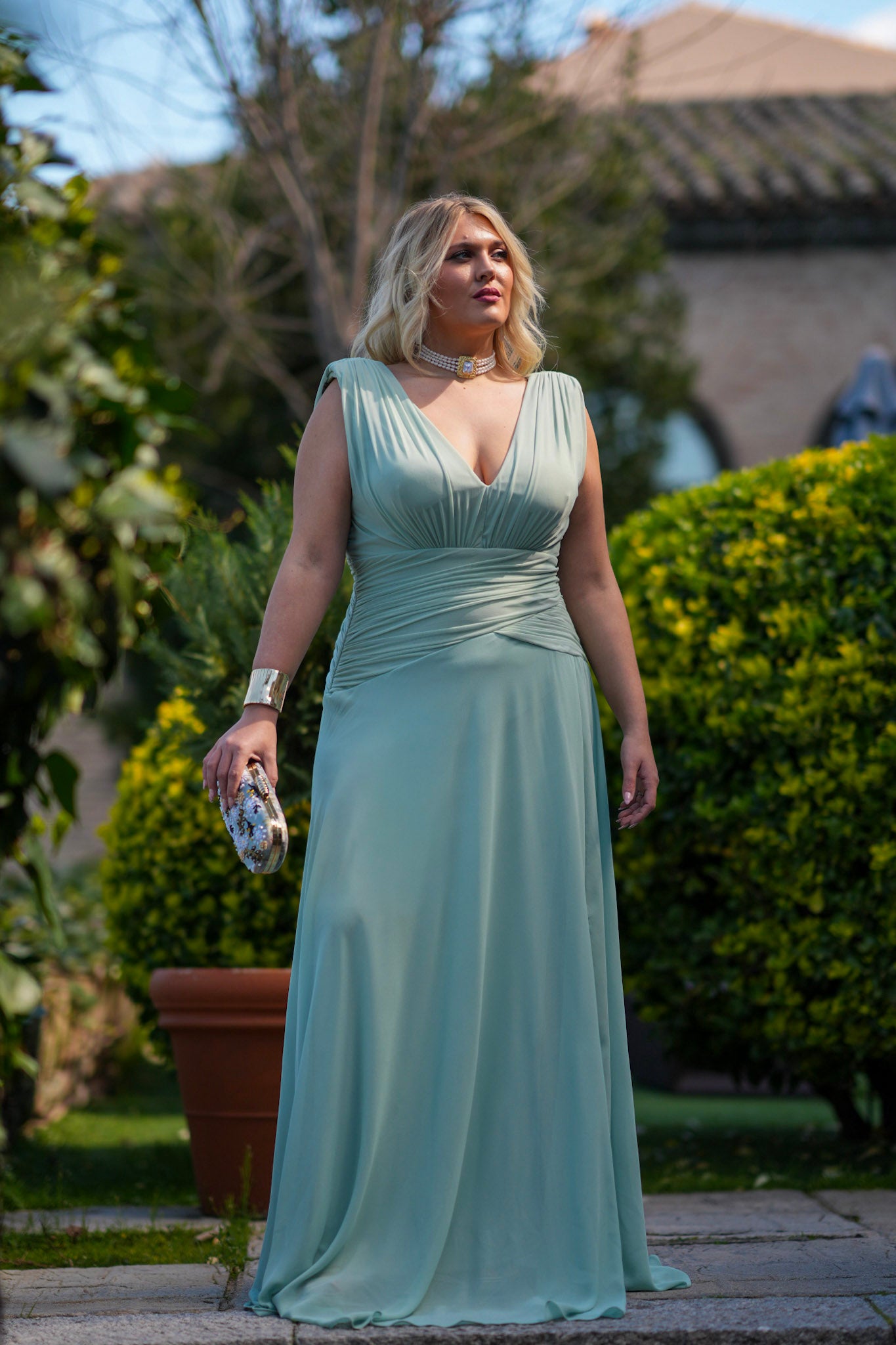 Vestido Jade Verde Agua
