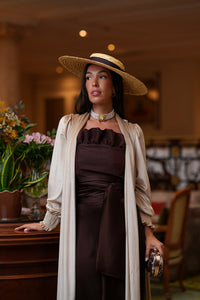 Kaftan Terciopelo fular Beige