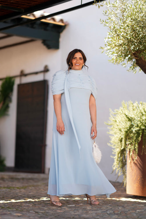 Vestido Afrodita Celeste