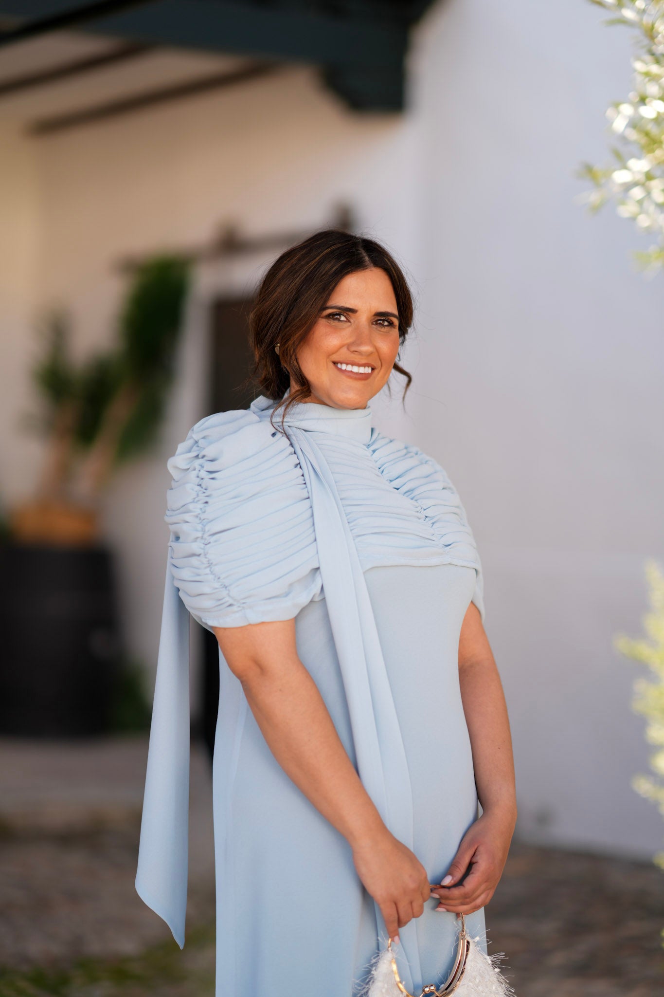 Vestido Afrodita Celeste