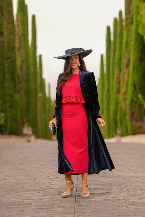Kaftan Terciopelo Marino