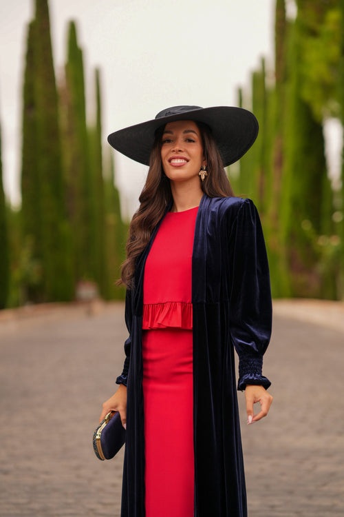 Kaftan Terciopelo Marino