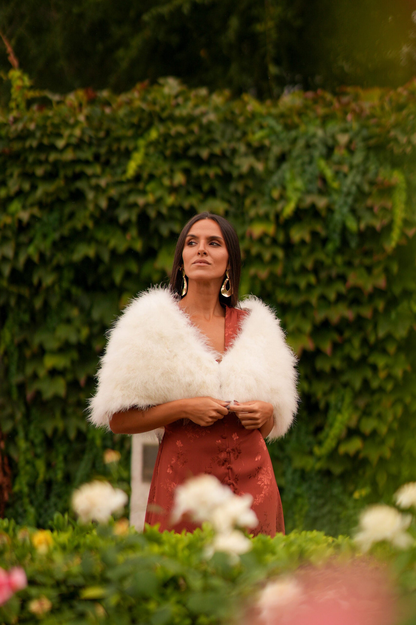 Capa de Plumas Blanca