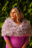 Capa de Plumas Malva