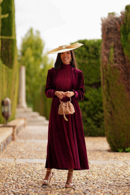 Kaftan Terciopelo Granate
