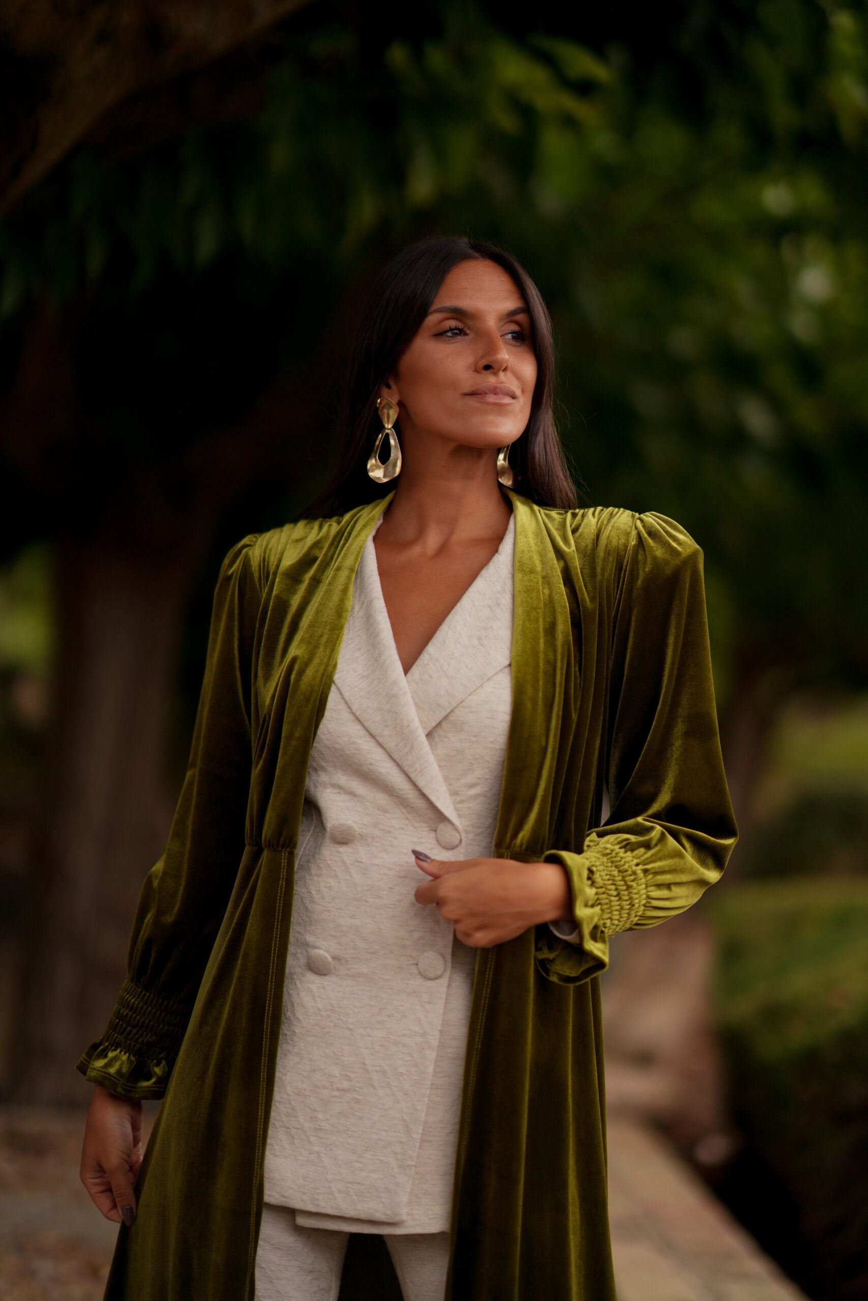 Kaftan Terciopelo Oliva