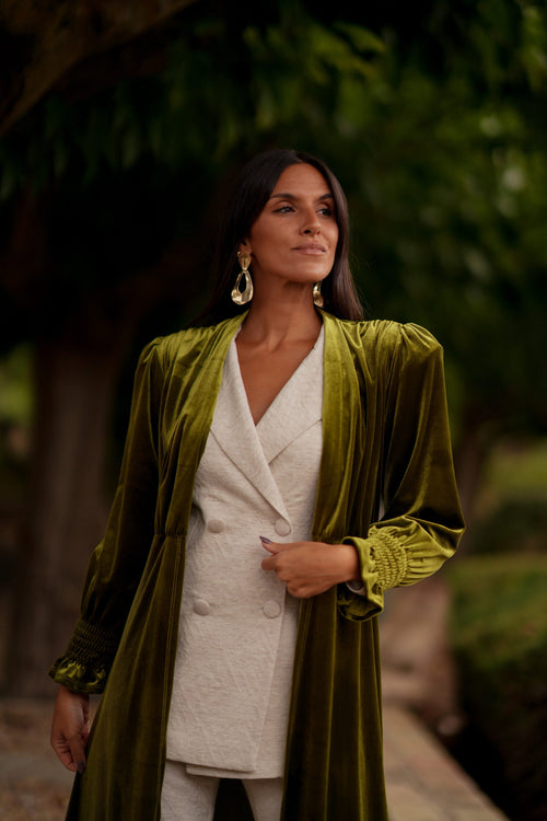 Kaftan Terciopelo Oliva