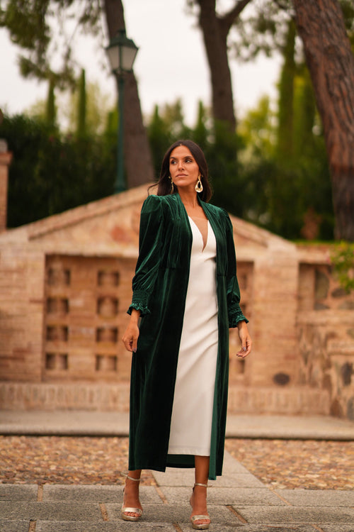 Kaftan Terciopelo Verde Botella