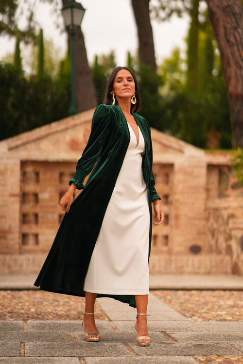 Kaftan Terciopelo Verde Botella