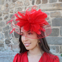 Tocado Thais Rojo