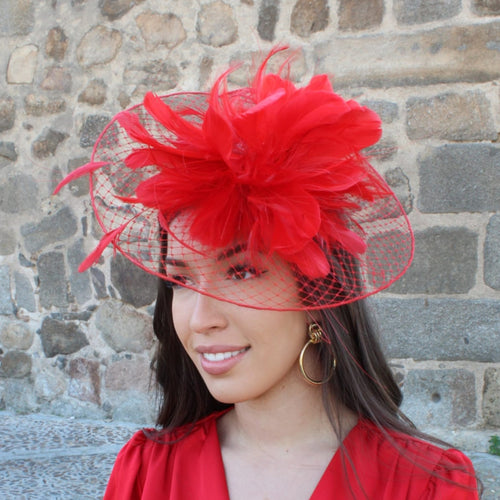 Tocado Thais Rojo