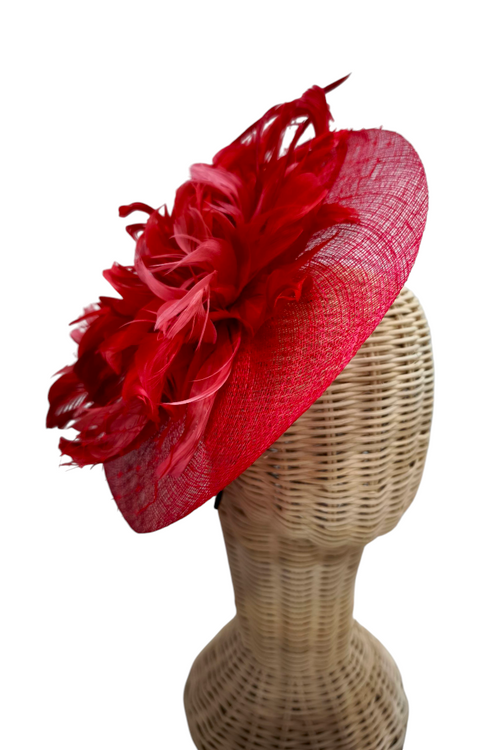 Tocado Leonor Rojo