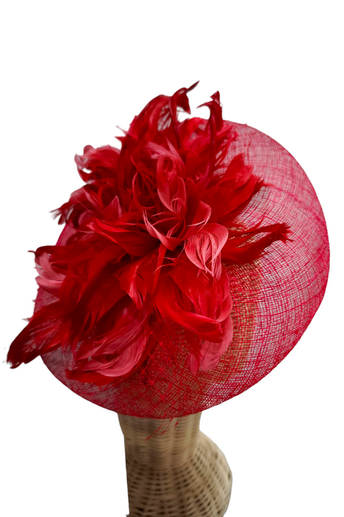 Tocado Leonor Rojo