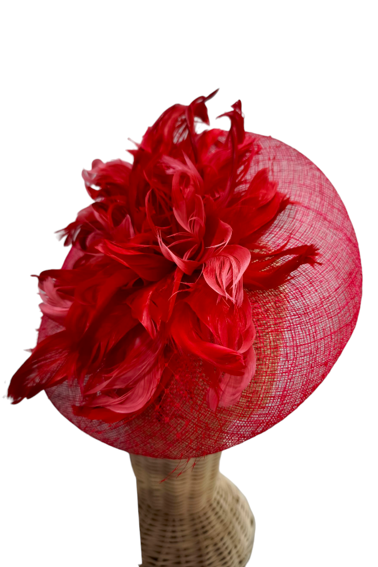Tocado Leonor Rojo