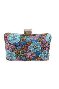 Clutch Begonia Azules y Morados