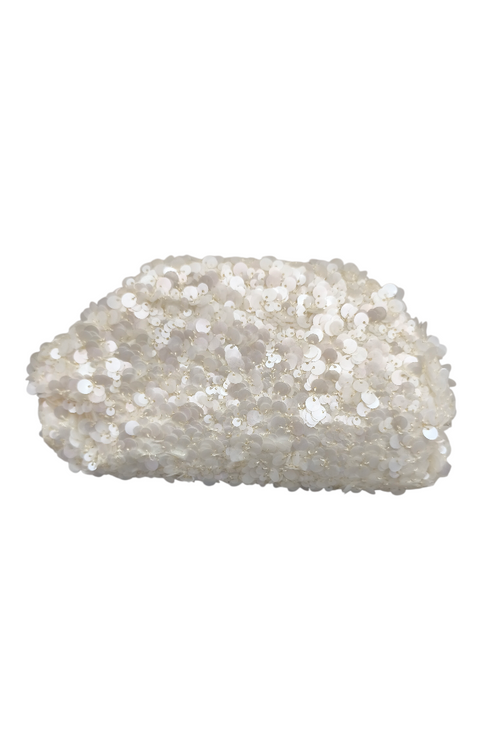 Clutch Lentejuelas Blanco