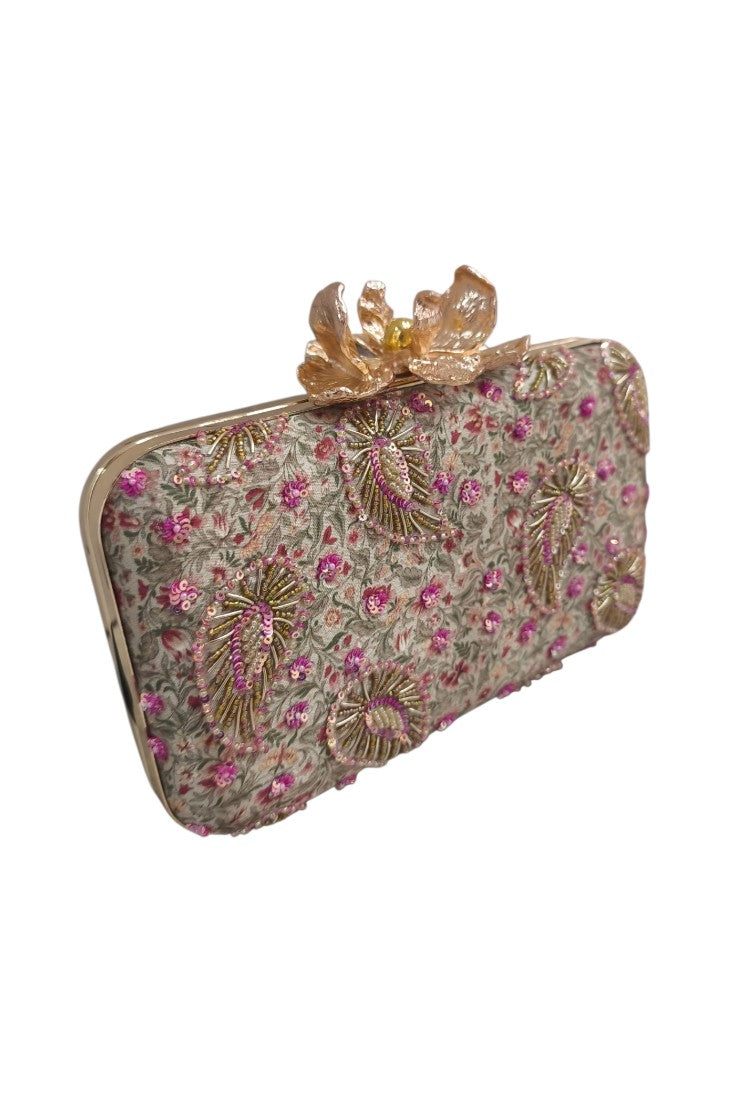 Clutch Flor Garra Ramillete Multi