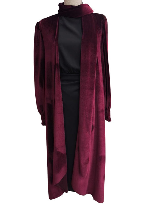 Kaftan Terciopelo Fular Granate