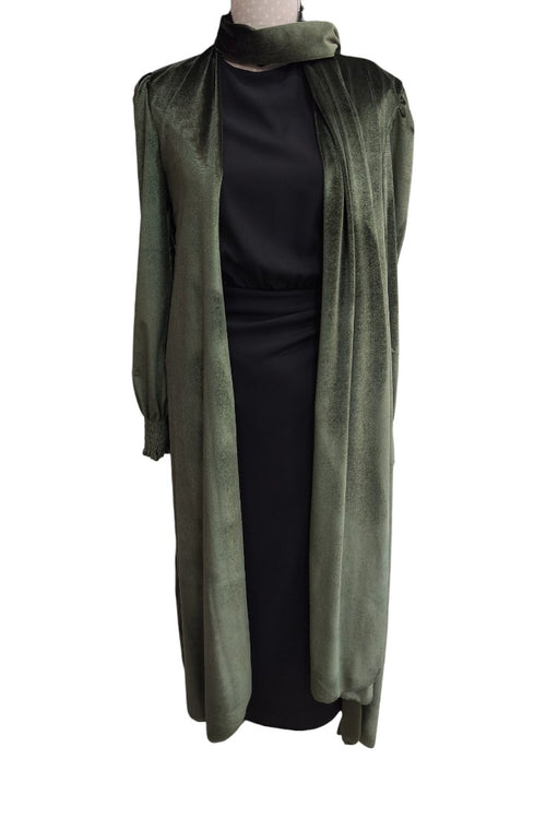 Kaftan Terciopelo Fular Oliva