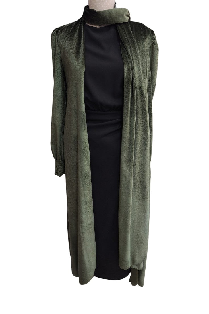 Kaftan Terciopelo Fular Oliva