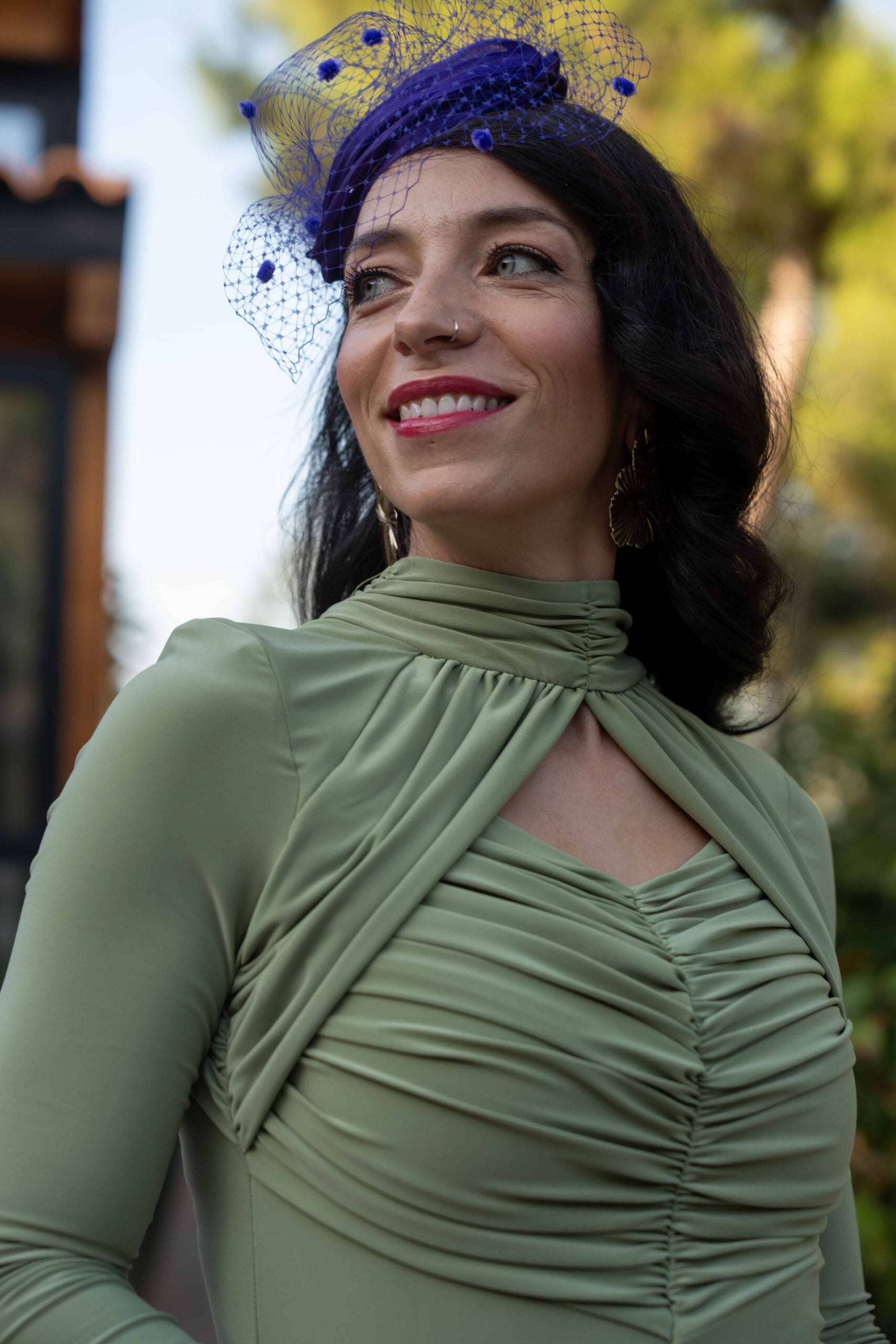 Tocado Penélope Morado
