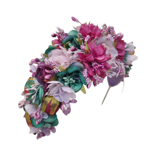 Diadema Thalia Buganvilla y Verde