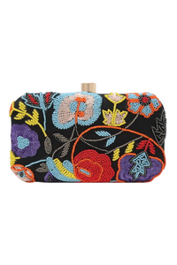 Clutch Blomster Negro