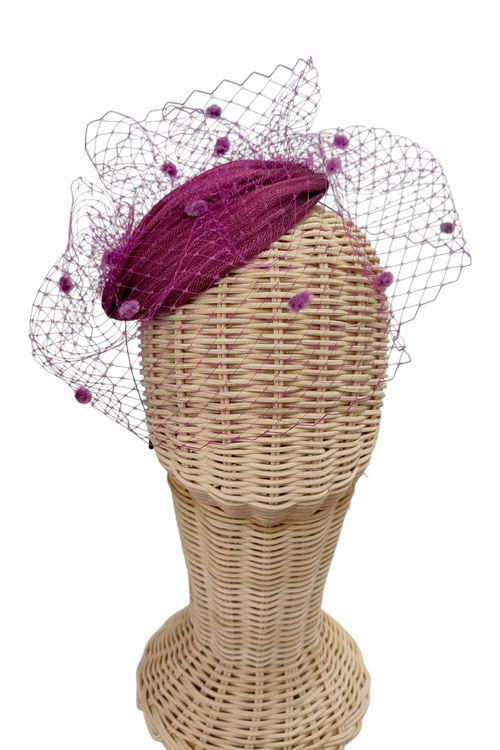 Tocado Penélope Buganvilla/Vino