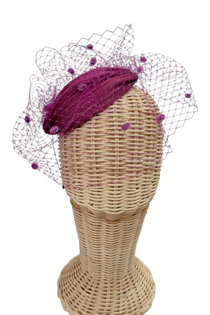 Tocado Penélope Buganvilla/Vino