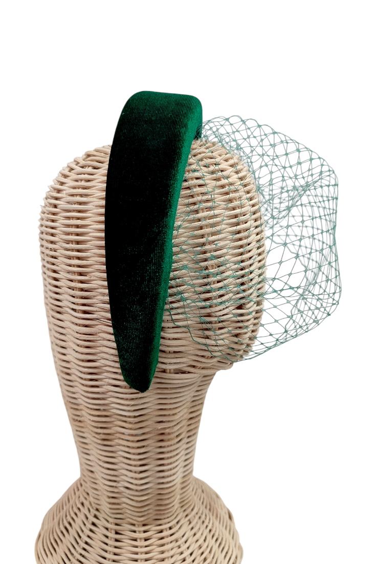 Diadema Dalia Verde Botella