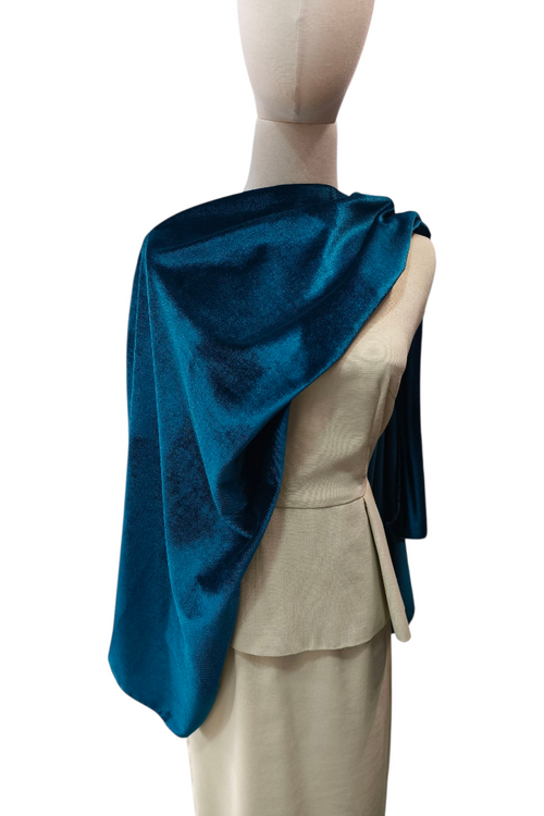 Capa Terciopelo Azul Pato