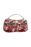 Clutch Curva Asa Brocado Rosa