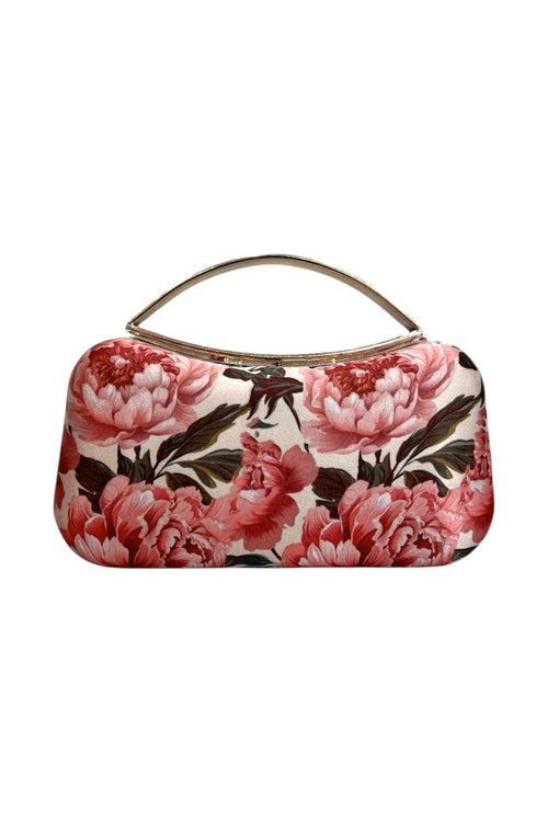 Clutch Curva Asa Brocado Rosa