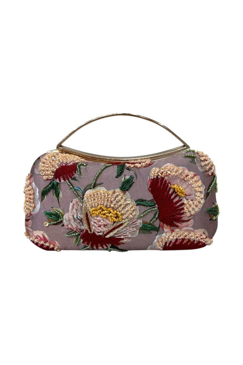 Clutch Curva Asa Brocado