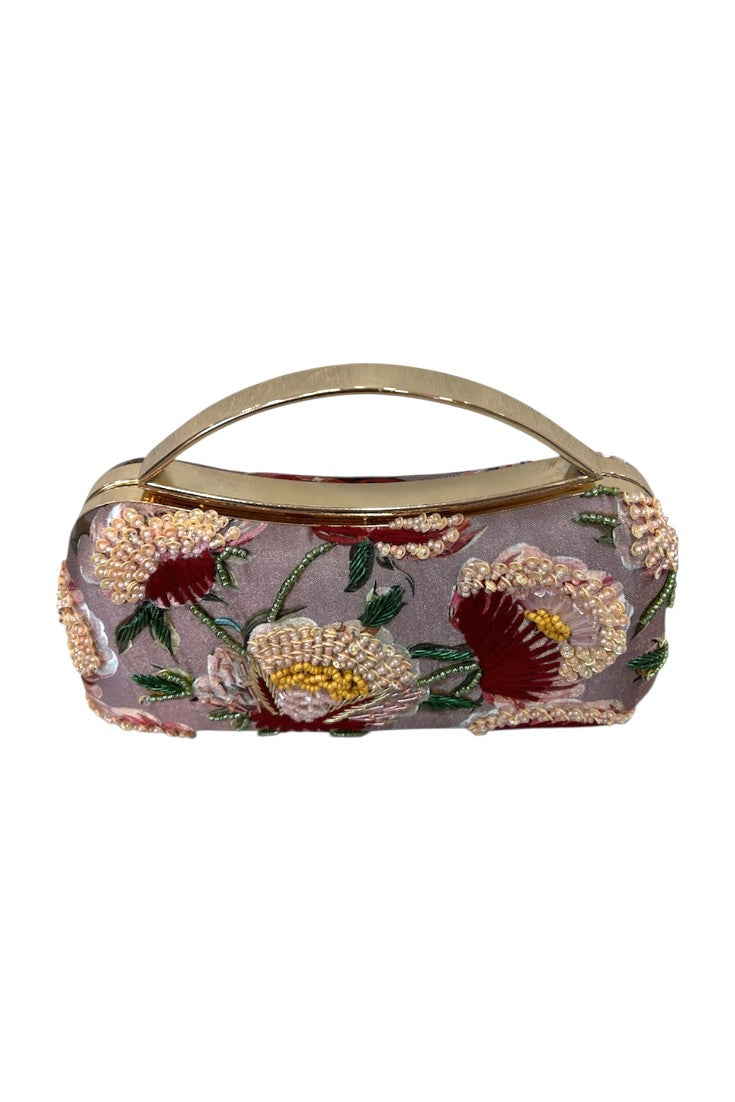 Clutch Curva Asa Brocado
