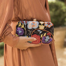 Clutch Blomster Negro